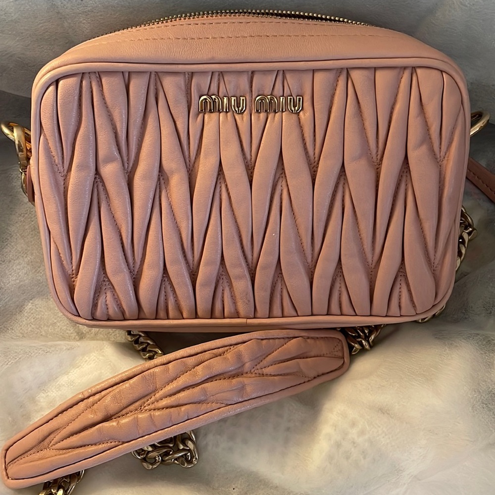 MiuMiu Metelasse’ Leather crossbody bag